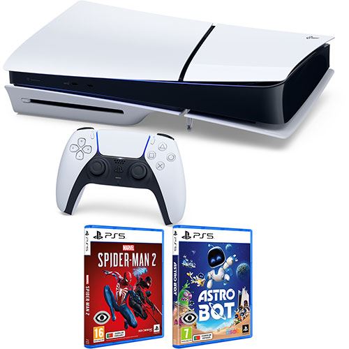 Consola Playstation PS5 Slim Standard + Spider-Man 2 + Astro Bot
