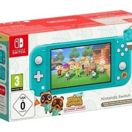 Consola Nintendo Switch Turquesa + Jogo Animal Crossing New Horizons (Código de Descarga na Caixa) + 12 Meses de NSO