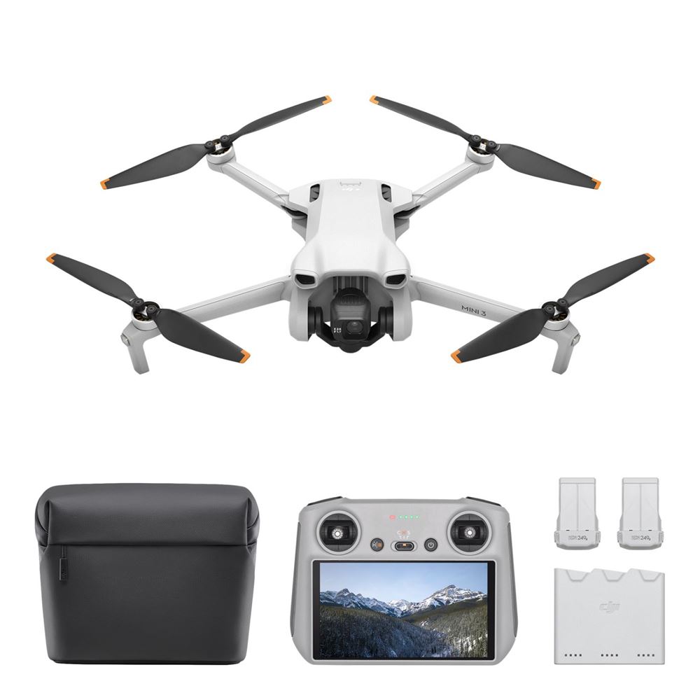 Drone DJI Mini 3 Fly More Combo com Controle Remoto Inteligente - Cinza