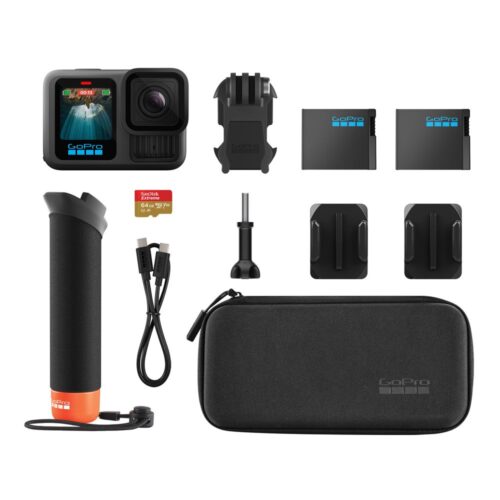 Kit com câmera de ação GoPro HERO13 Black + acessórios