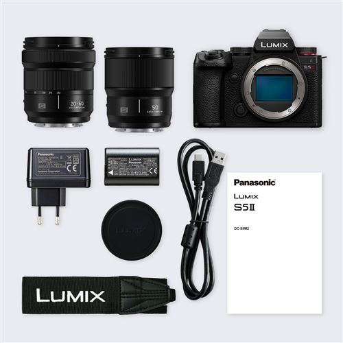 Kit Híbrido Panasonic Lumix S5 Mark II + Lente S 20-60mm f/3.5-5.6 + Lente S 50mm f/1.8 - Image 5